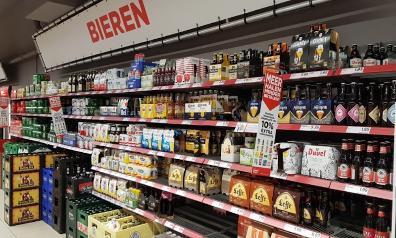 Bierschap in de supermarkt 